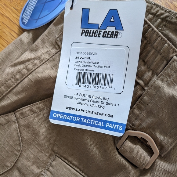 LA Police Gear Tactical Pants 36 34 elastic waist Basic Operator coyote … - Picture 6 of 6